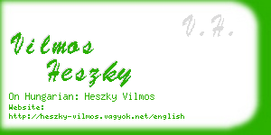 vilmos heszky business card